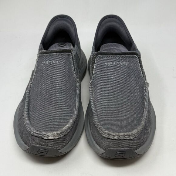 Skechers Parson Dewitt Slip Ins Shoes Mens 8.5 WW Extra Wide Fit Gray Comfort main image 10